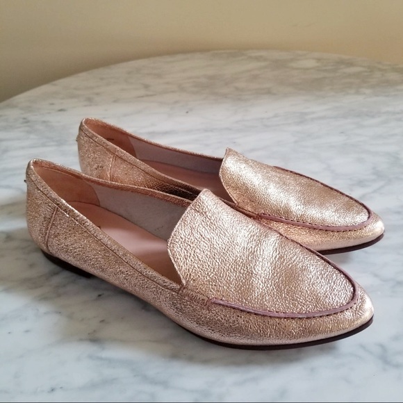 kate spade Shoes - Kate Spade Carima Crackle Metallic Nappa Loafers